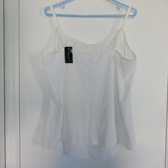 NWT Lane Bryant white stretchy tank top camisole adjustable straps size 18-20 - Picture 2 of 3